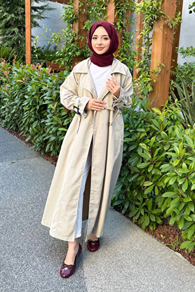 Ovn. Maribel Canvas Belted Trench Coat - Stone Color