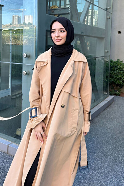 Ovn. Maribel Canvas Belted Trench Coat - Camel