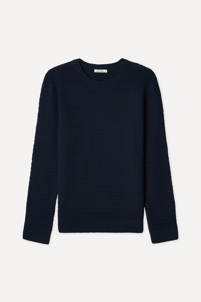 Mudo Men's Navy Blue Crew Neck Sweater