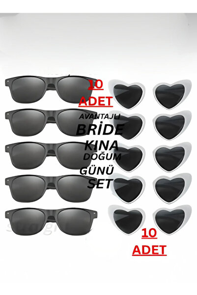 GOLDCENTER KALPLI GELİN DAMAT NEDİME GÜNEŞ GÖZLÜĞÜ 5 ÇİFTLİ 10'LU SET DÜĞÜN N...
