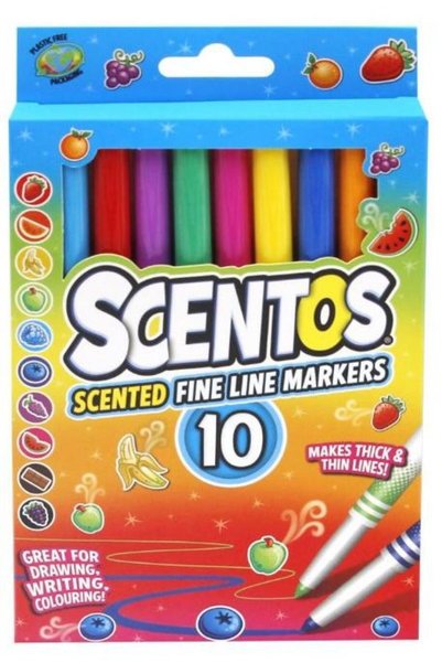 Scentos Set 10 markere parfumate cu varf gros