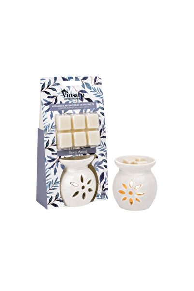 VIOSARP Κεραμικός Αρωματιστής με Wax Melts Spicy Wood 66gr
