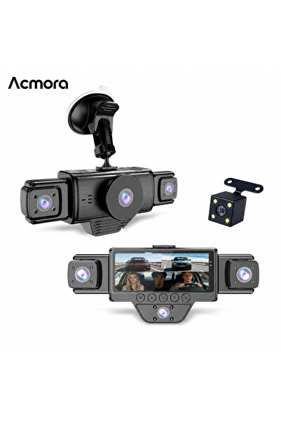 Acmora Κάμερα Αυτοκινήτου 5 Καναλιών, 4K Ultra HD, WiFi, Οθόνη IPS 3.5 ", Κάμ...