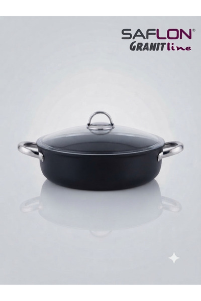 SAFLON Titanium Flat Pot 30 cm Fireproof Non-Stick