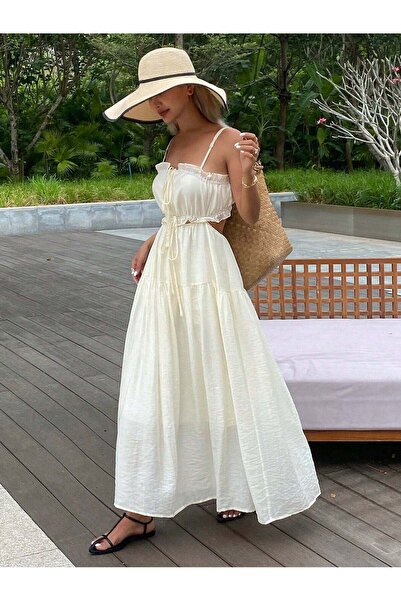 Sheya Rochie maxi, crem - XL