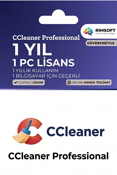 CCleaner Pro 1 Yıl 1 PC Dijital Lisans – Orijinal Aktivasyon Key