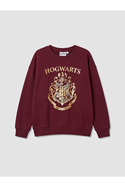 LC Waikiki Bordo Harry Potter Erkek Çocuk Kalın Sweatshirt