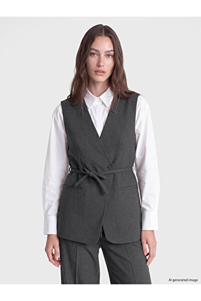 LC Waikiki Quality Pieces from Çelebi Store Women's Plain Vest with Double Br...