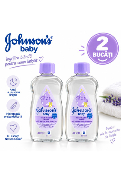 Johnson's Baby Set 2x 300 ml ulei pentru bebeluși lavandă bed time