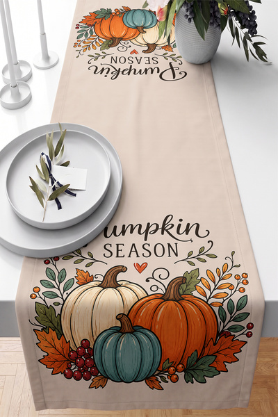 Realhomes Sonbahar Balkabağı, Akçaağaç Yaprağı ve Pumpkin Season Yazılı Dekor...