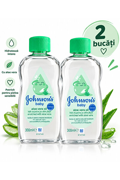 Johnson's Baby Σετ 2x 300 ml βρεφικό λάδι αλόης βέρα