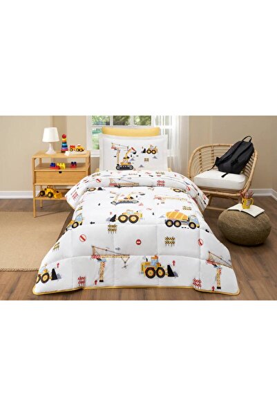 Özdilek Sleeping Set Ranforce Single Yellow Buılder