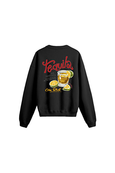 genosha Tequila Printed Oversized Sweatshirt