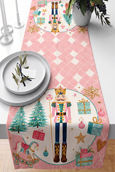 Realhomes New Year's Nutcracker Figure, Gift Packages and Pine Tree Patterned...