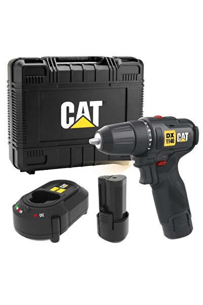 Cat DX1140 12Volt/2.0Ah Li-ion Çift Akülü Kömürsüz Profesyonel Şarjlı Darbesiz Matkap