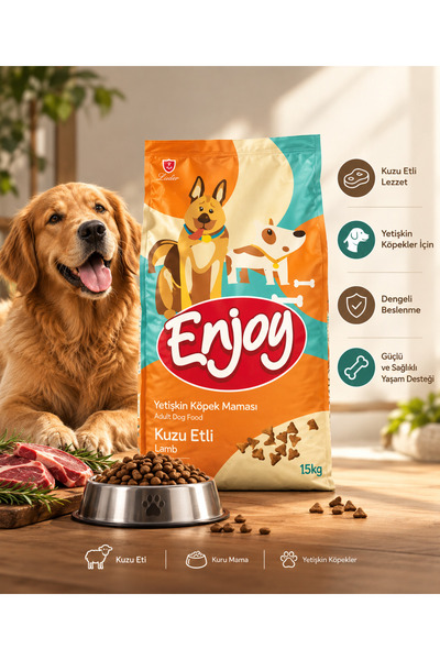Kuzu Etli Kopek Maması 15 KG taze ve hızılı kargo