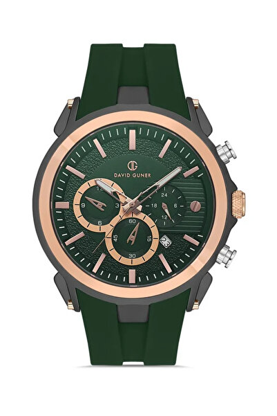 DAVID GUNER Men's Wristwatch with Silicone Strap
