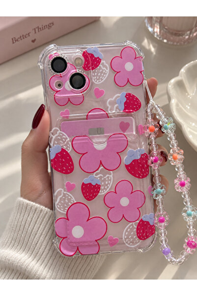 FİŞNEİLETİŞİM İPHONE 13/14 UYUMLU KREDİ KARTLIKLI CHARMLI KILIF