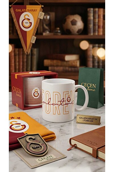 ÇEÇEN HOME Galatasaray Licensed Printed Mug - Gs Fan Ceramic Mug with Gift Box