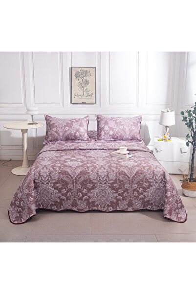 CHIRASO Set Cuvertura Pat Matlasata Reversibila, 2 Fete, 3 Piese, 220x240 cm,...