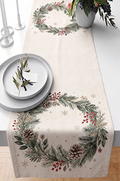 Realhomes Christmas Pine Branch, Pine Cone and Snowflake Patterned Digital Pr...