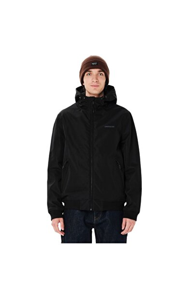 Emerson Ανδρικό Μπουφάν Bomber με Κουκούλα 262.EM10.105-BLACK Μαύρο