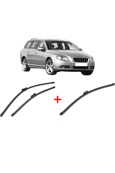 VALEO Set of 3 wipers VOLVO V70 III (135) 2007 - 2016, for windshield and rea...