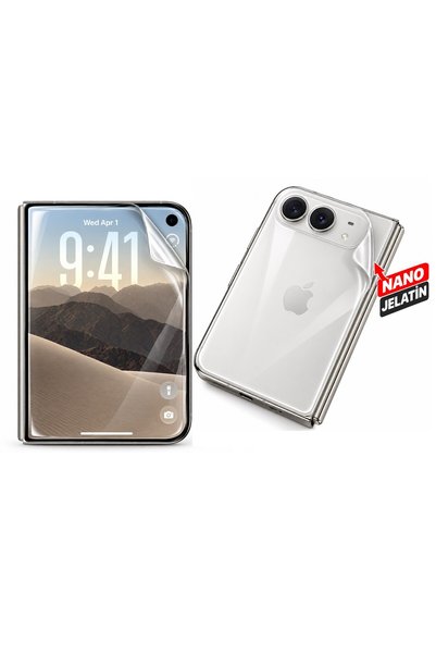 CDA STORE iPhone Duo Uyumlu Ön Arka Tam Kaplama Body Ultra Şeffaf Nano Jelati...