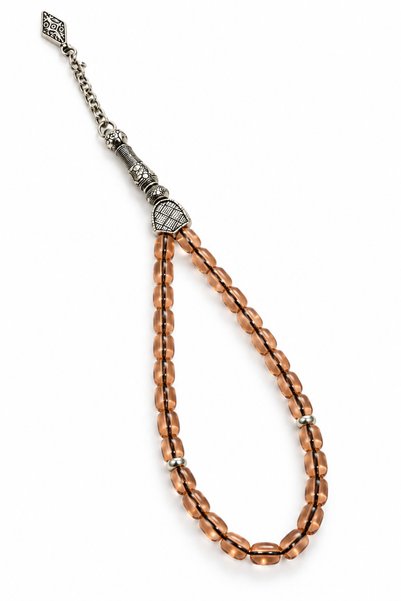 Generic Brand Men's Prayer Beads with Wooden Box, Metal Engraved Tassel, Stylish Gift Prayer Beads