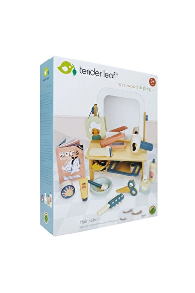 Tender Leaf Toys Salon de coafură din lemn pentru păpuși, joc de rol – Salon ...