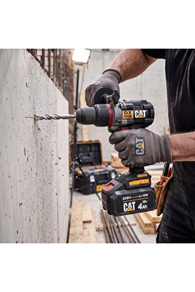 Cat DX1130.1 18Volt/4.0Ah Li-ion 80Nm Çift Akülü Kömürsüz Profesyonel Şarjlı Darbeli Matkap