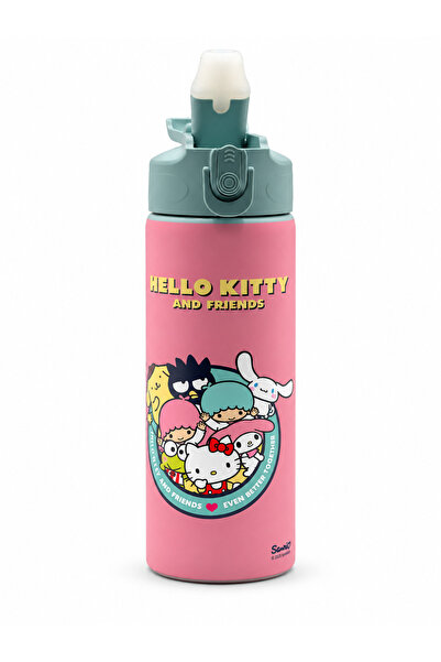 Hello Kitty YENİ SEZON 600ML PİPETLİ ÇELİK MATARA