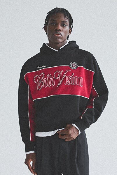Bershka Kontrast baskılı kapüşonlu sweatshirt