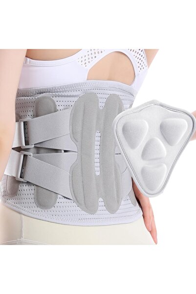 OEM Centura lombara Cotchen M, 6 suporti metalici, cu pad 3D, gri