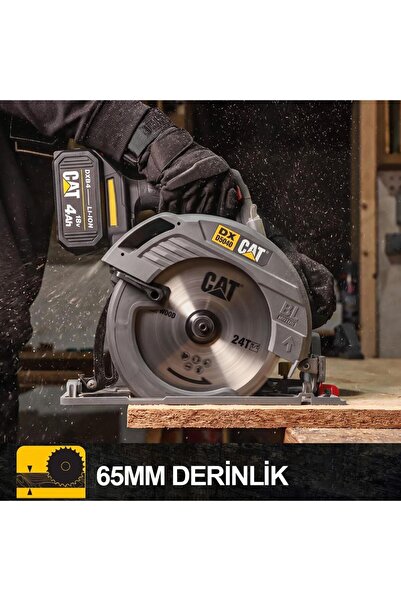 Cat DX5040B 18Volt 185mm Kömürsüz Profesyonel Daire Testere (Akü Dahil Değildir)