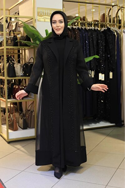ahlemden İNCİLİ ORGANZE ABAYA TAKIM 3579 KOD