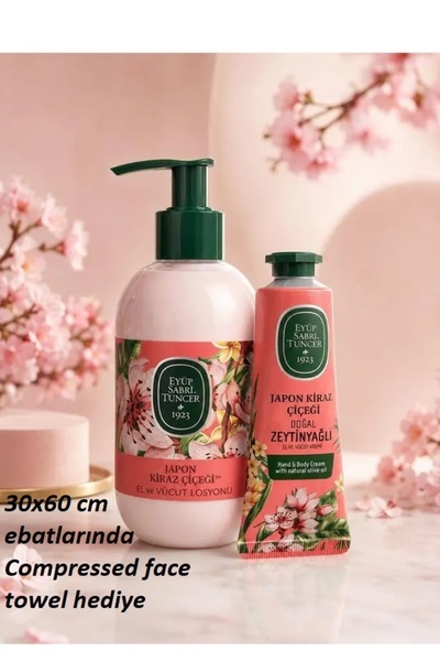 Eyüp Sabri Tuncer Double Japanese Cherry Blossom Set, Lotion 280 Ml, Cream 50...
