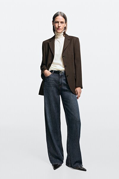 Massimo Dutti Yüksek bel relaxed fit barrel fit jean