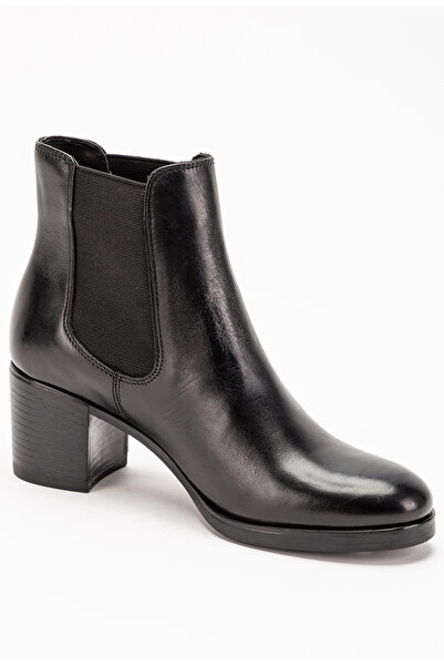 Dasha Botine dama negre din piele cu elastic