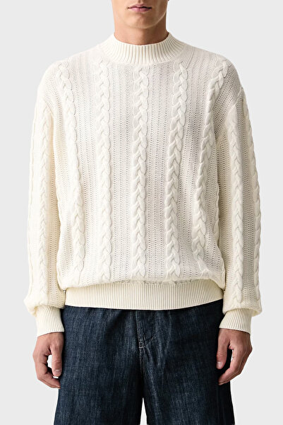 Armani Exchange Wool Blend Knitted Patterned Crew Neck Sweater Men's Sweater ...