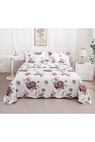 CHIRASO Reversible Quilted Bedspread Set, 3 Pcs, 220x240 cm, 2 Pillowcases 52...