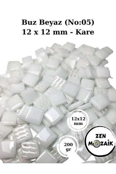Zen Mozaik Sanatsal Mozaik Çalışmalarınız Için 12X12 Mm - Kare Cam Mozaik Taşı