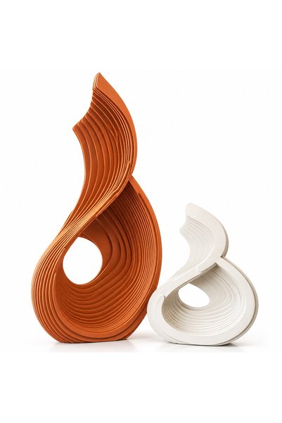 layerart Fluentia Heykelsi Dekor | Katmanlı Parametrik Ahşap Heykel