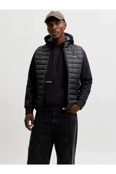 Jack & Jones Jjelvis Light Bodywarmer Collar Black Men's Vest 12299201