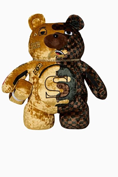 Sprayground حقيبة ظهر Golden Dynasty Moneybear مع حزام قابل للتعديل