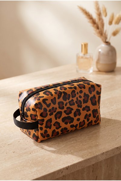 Okapi Leopard Print Travel Bag - Zipper Bag Organizer Cosmetic and Personal C...