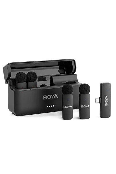 BOYA BY-V4U Ασύρματο Μικρόφωνο Πέτου, με Κλιπ, USB-C, 4 Κανάλια, Ακύρωση Θορύ...