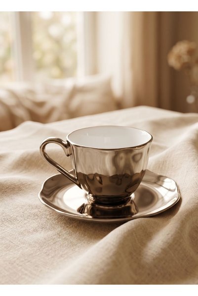 REGNA HOME Fine Living Diva 4 Piece 2 Person Mix Porcelain Coffee Cup Set