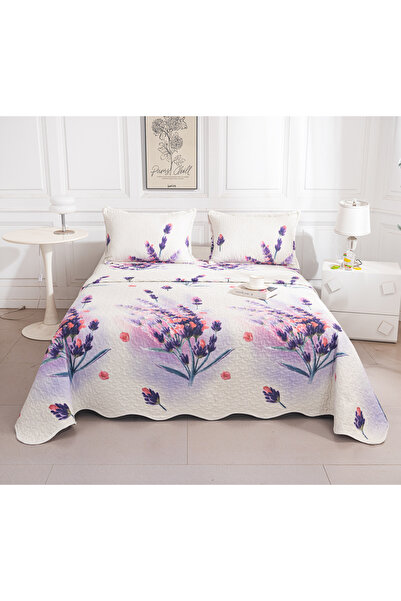 CHIRASO Reversible Quilted Bedspread Set, 3 Pcs, 220x240 cm, 2 Pillowcases 52...