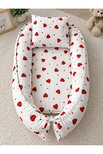 Jasmin Bebe Home Babynest Bebek Yatağı, Anne Yanı, Ergonomik Tasarım, Kalpli,